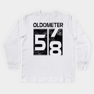 Oldometer Happy Birthday 58 Years Old Was Born In 1962 To Me You Papa Dad Mom Brother Son Husband Kids Long Sleeve T-Shirt